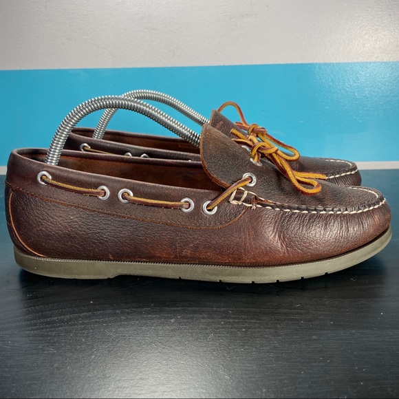 L.L. Bean leather boat shoes men’s size 8.5 - Picture 3 of 8